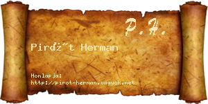 Pirót Herman névjegykártya